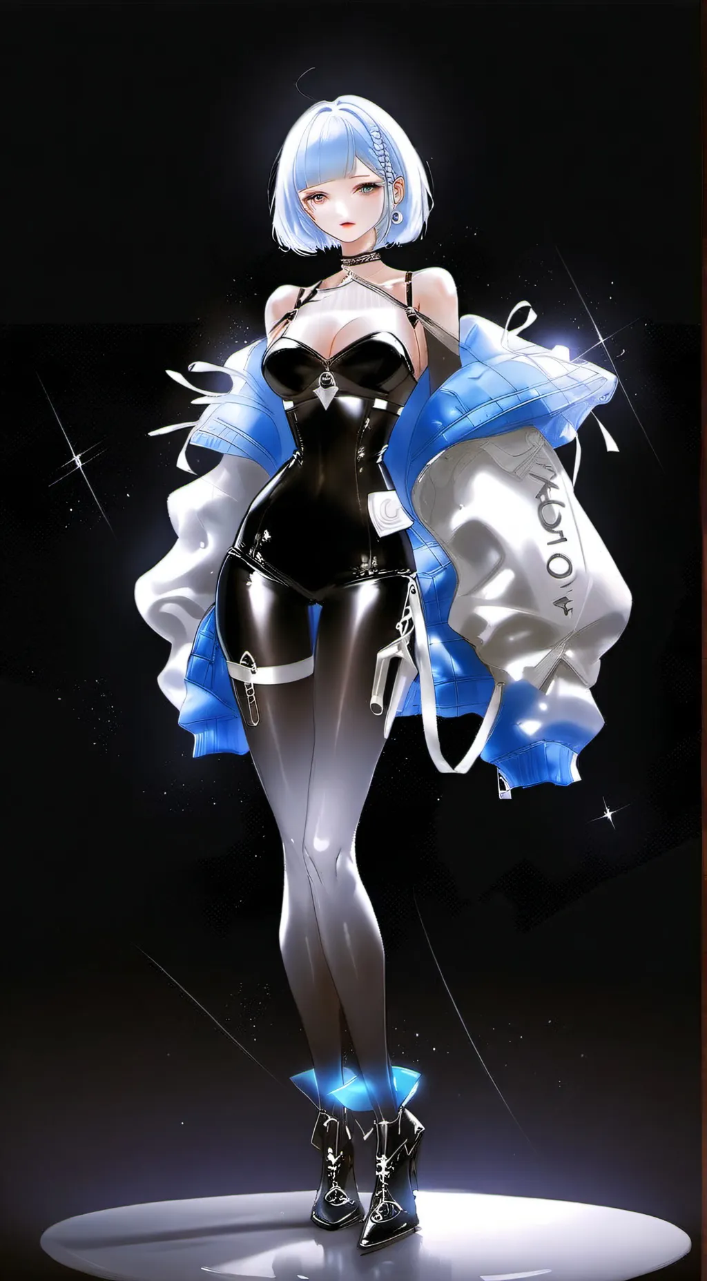 ai character: Giant whit thights background