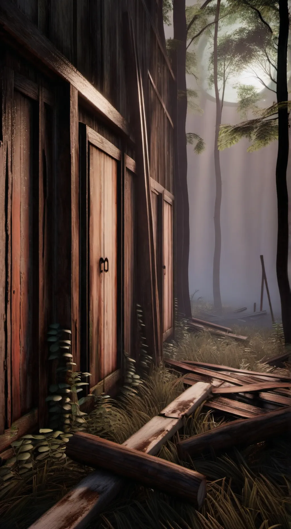 ai character: Old woods background
