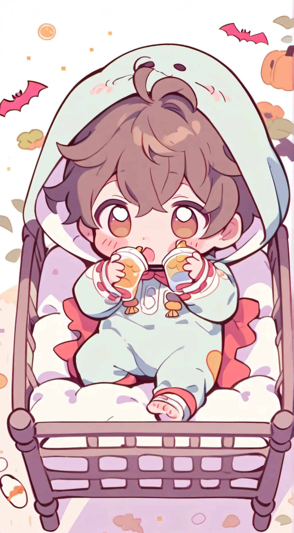 ai character: Halloween baby background