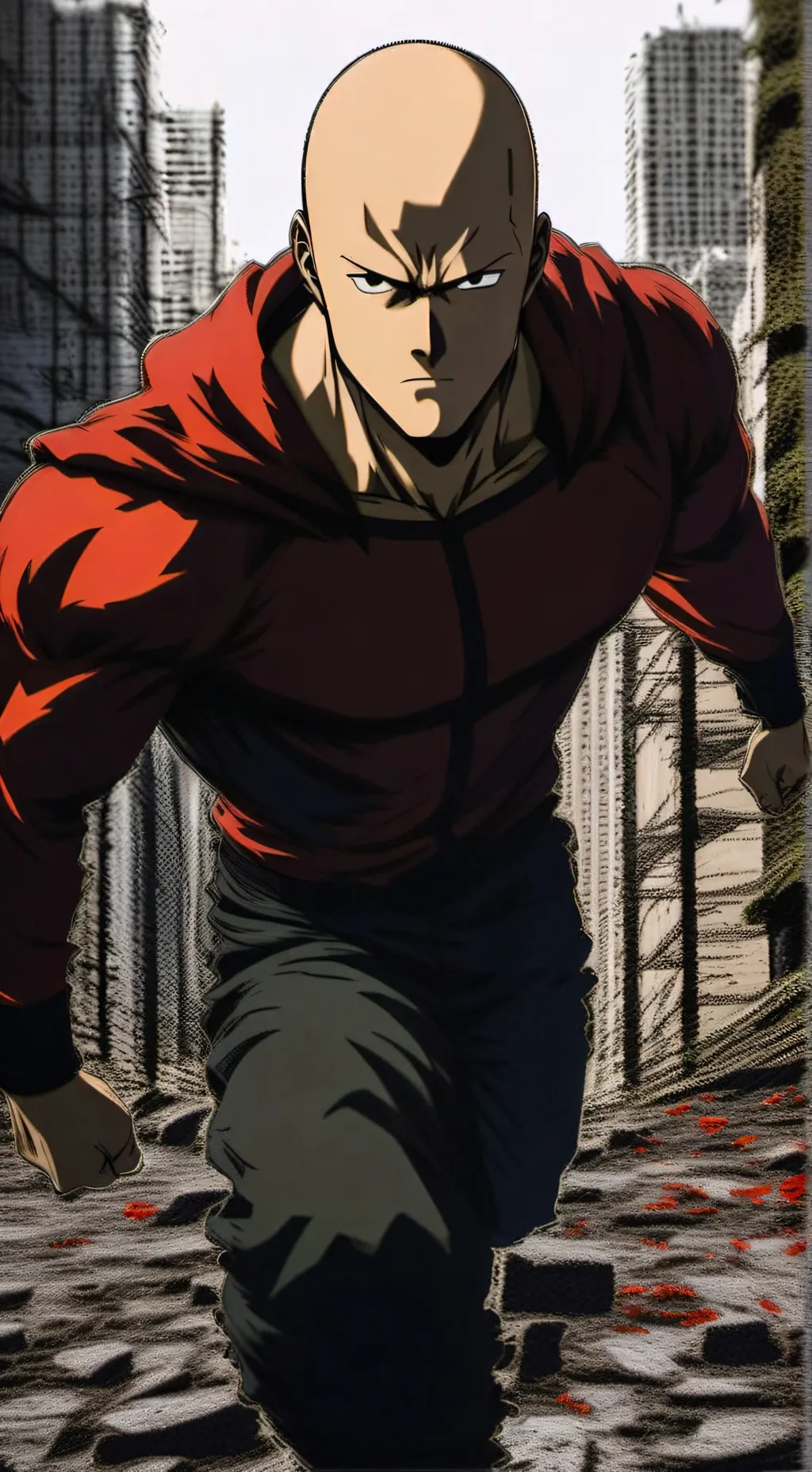 ai character: Saitama background