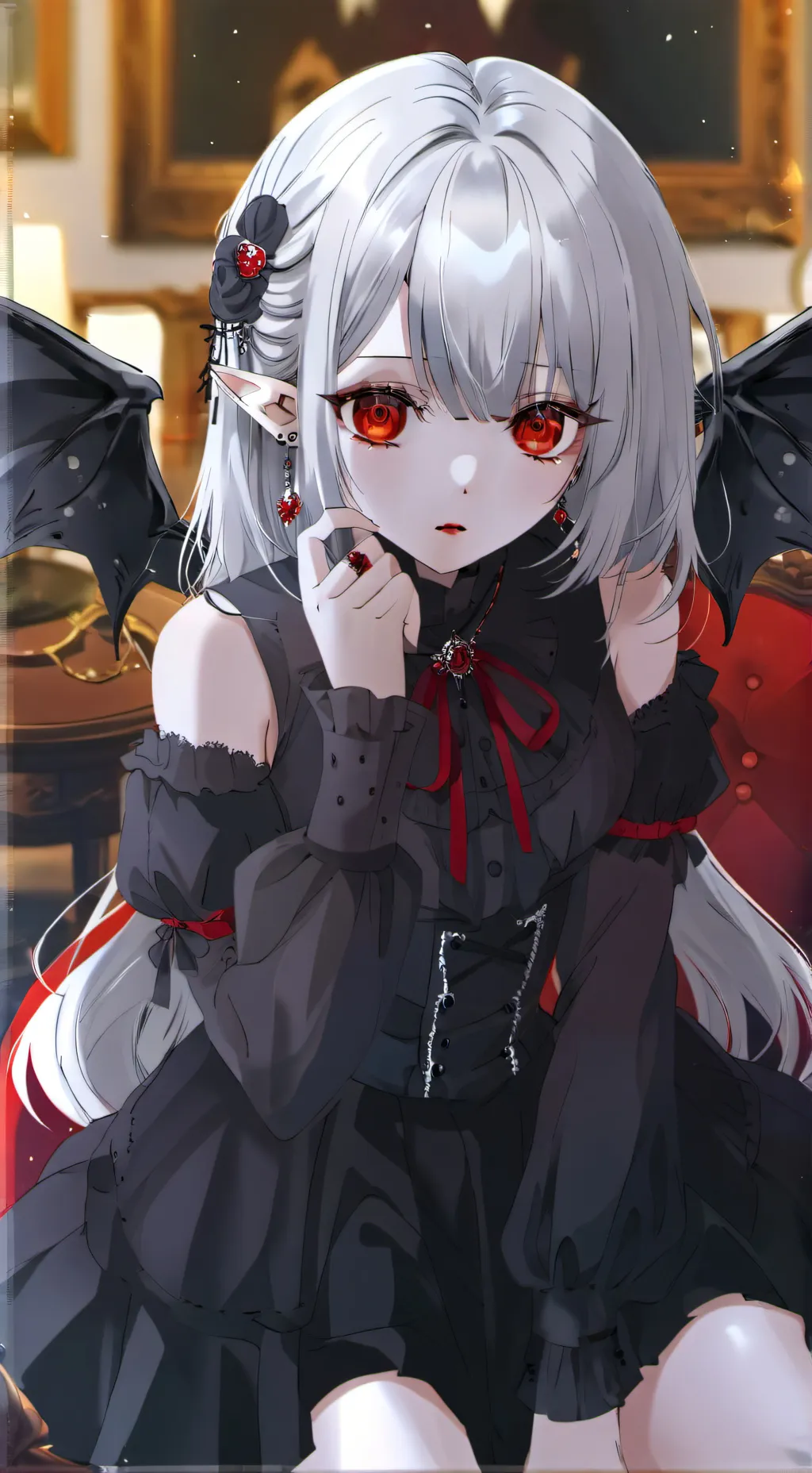 ai character: Vampire Freya background