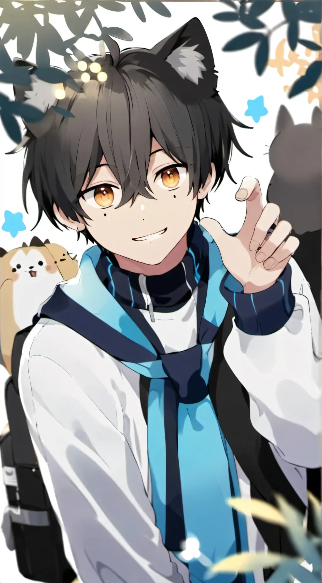 ai character: AI generated neko background