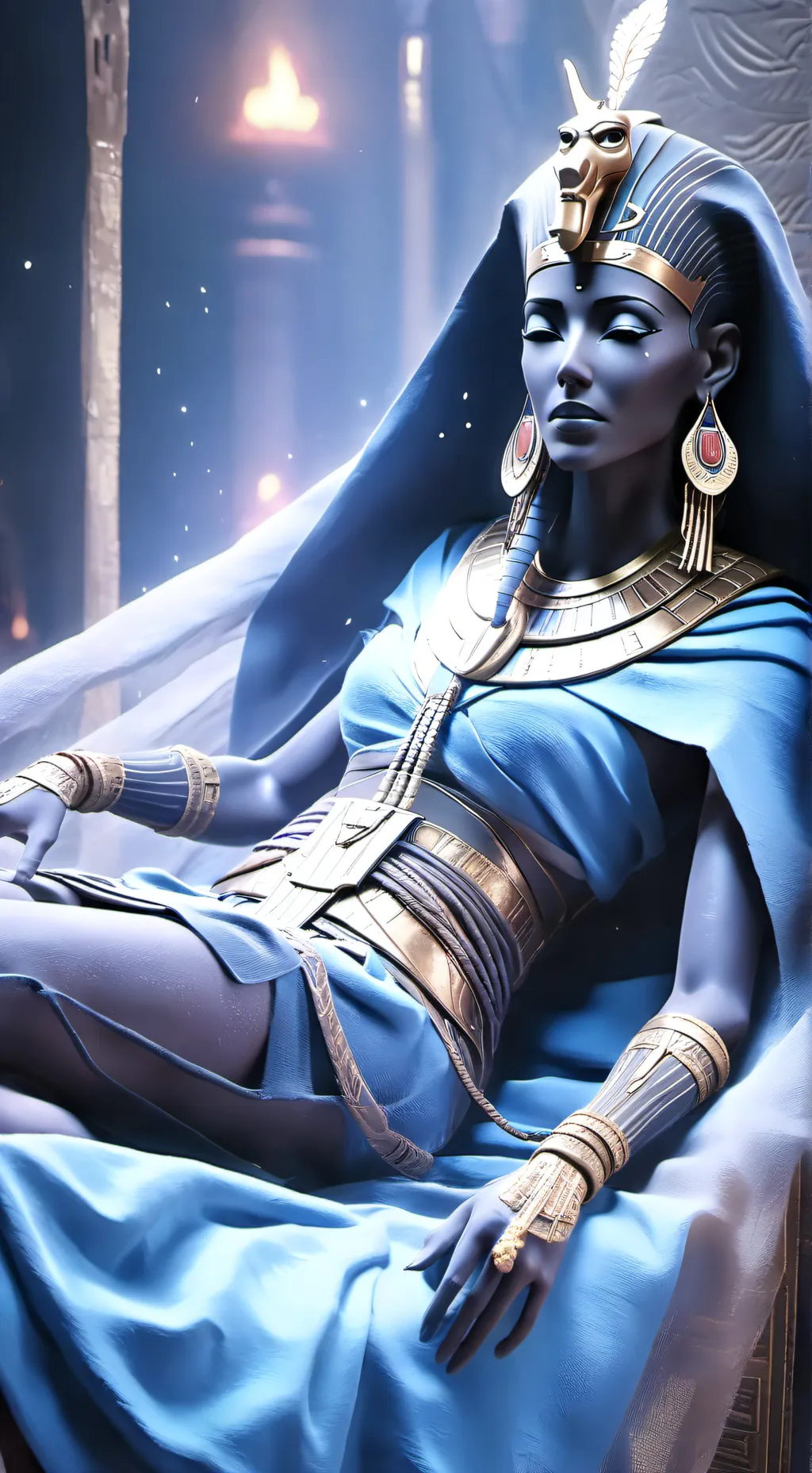ai character: mummy apocalypse background