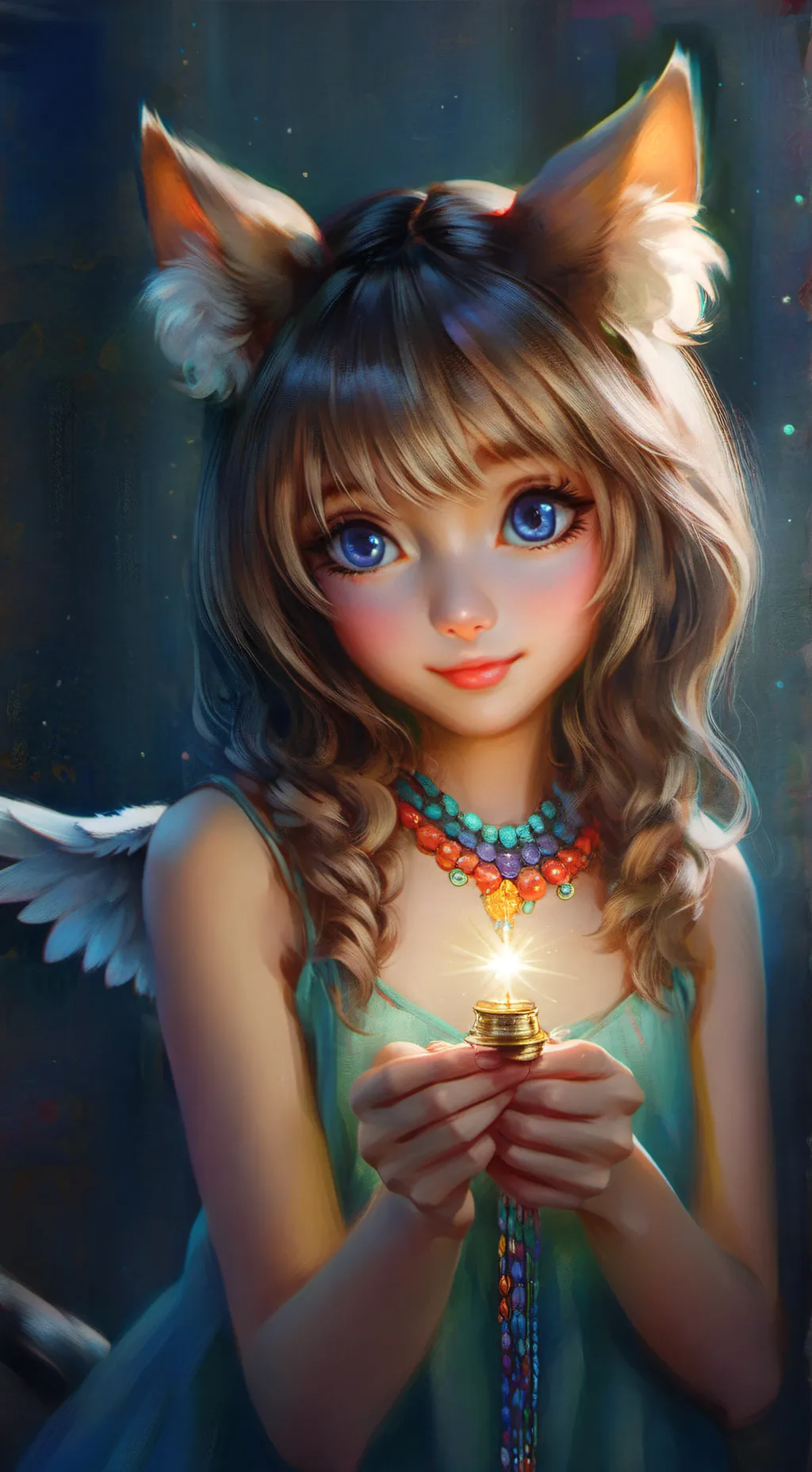 ai character: Hatchling Hug Spirit background