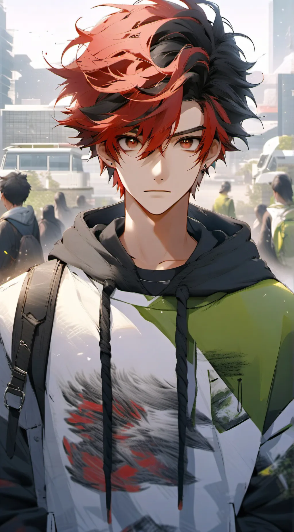 ai character: shoto todoroki  background