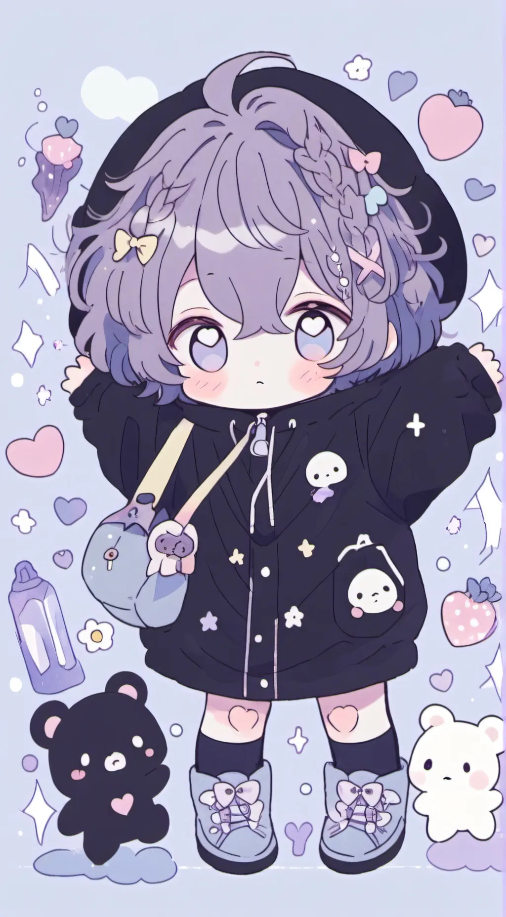 ai character: Moonlight background