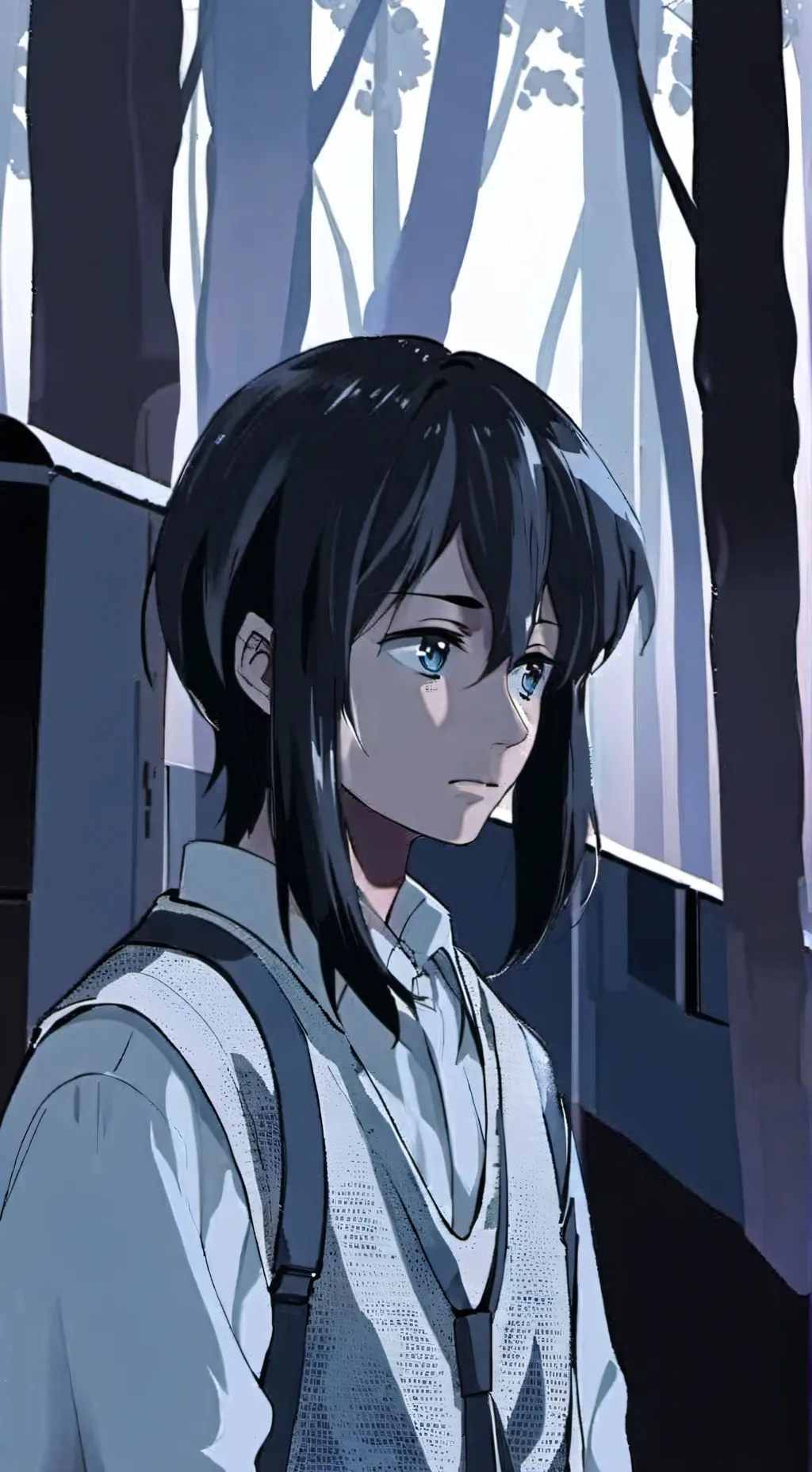 ai character: tokito triste background