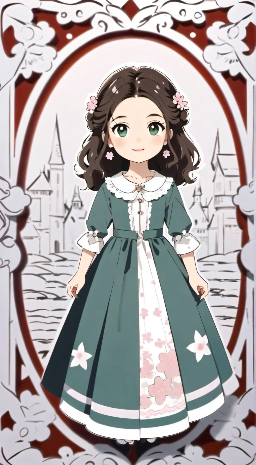ai character: niña del barrio background