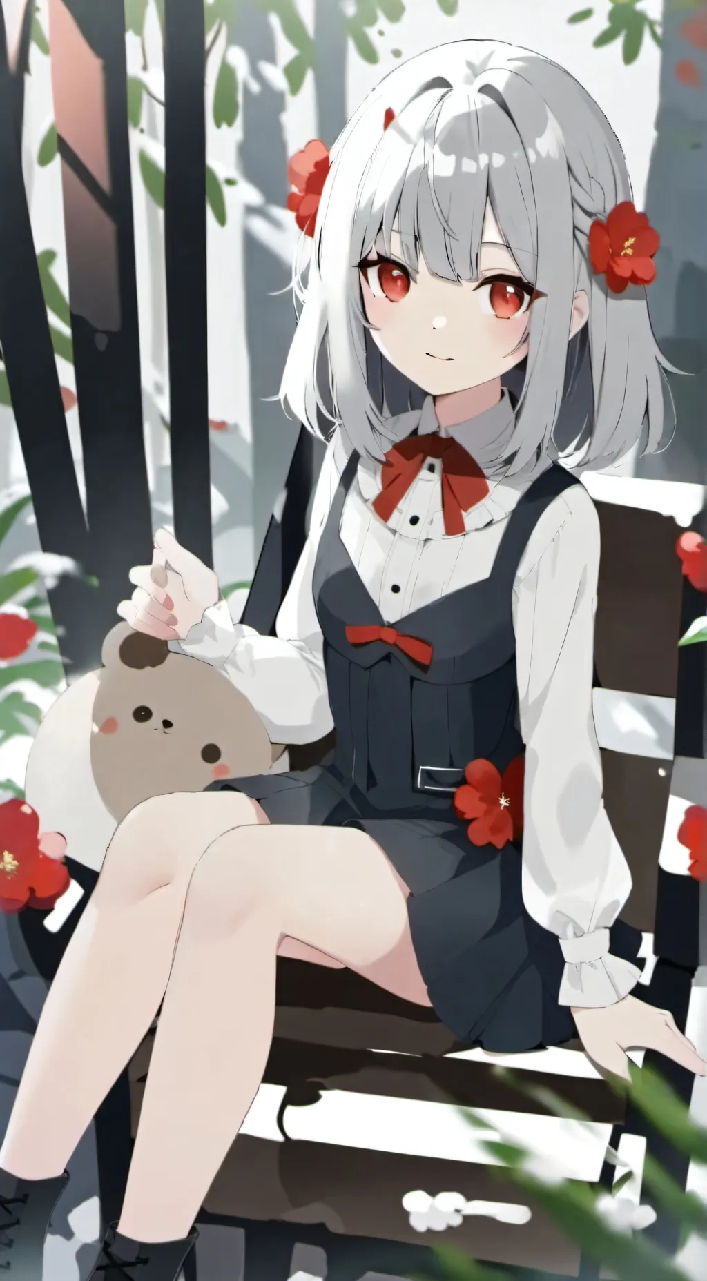 ai character: peach background
