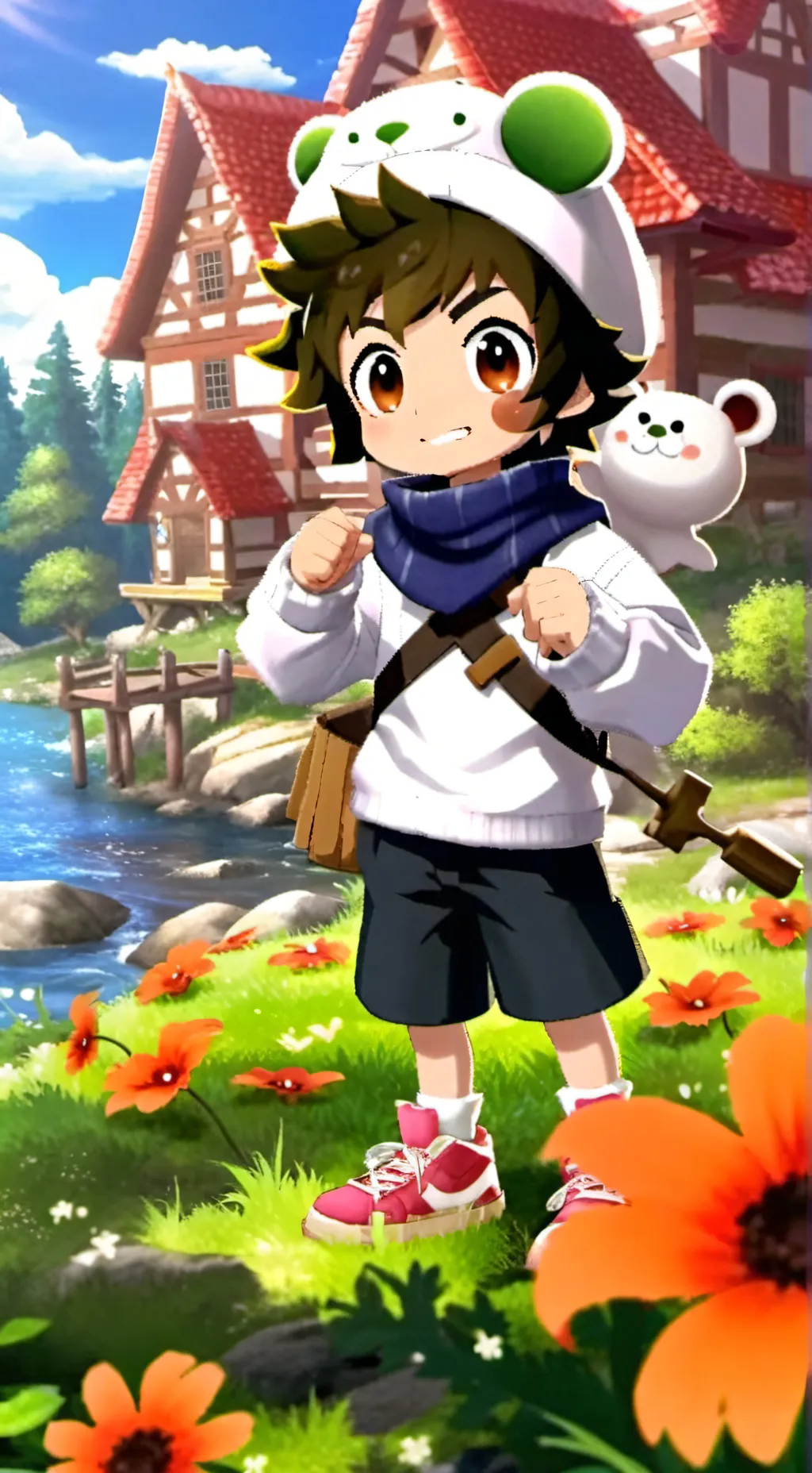 ai character: Amphibia life background