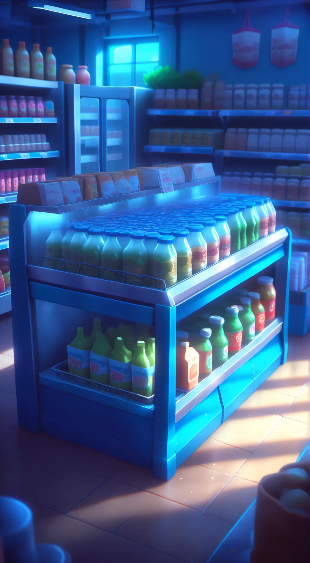 ai character: HH groceries background