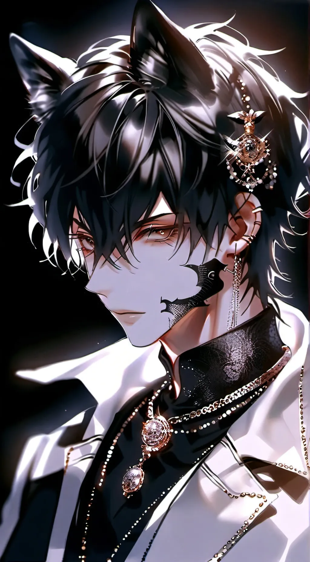 ai character: Wolf×wild cat background