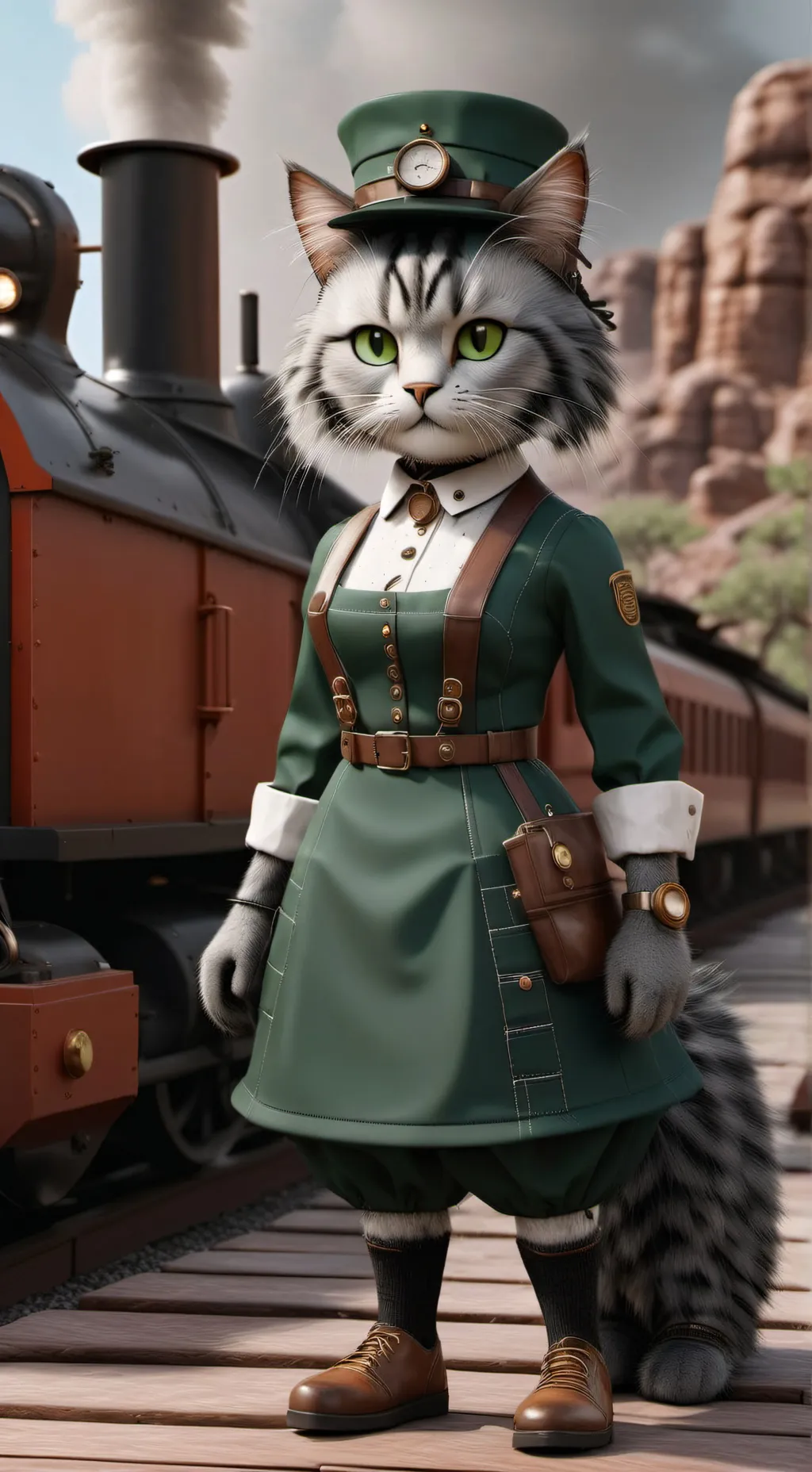 ai character: steamer background