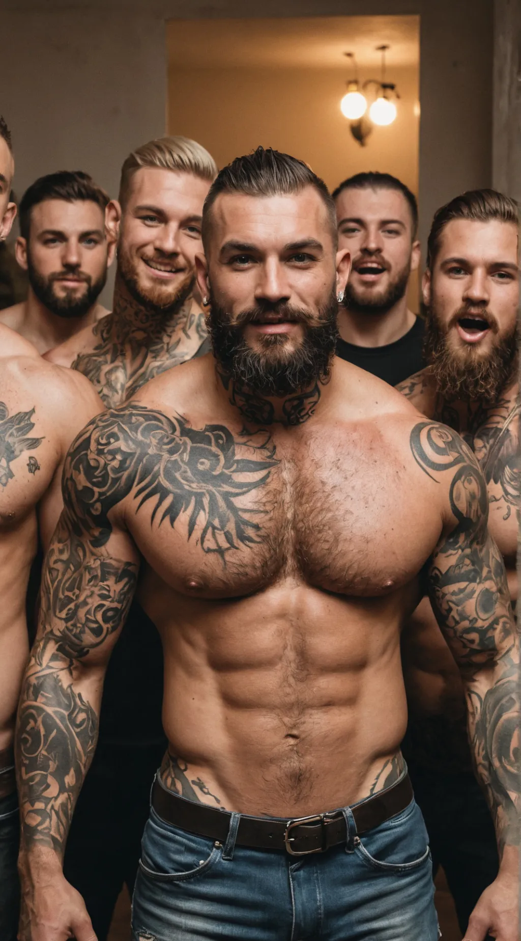ai character: MMA fighters party background