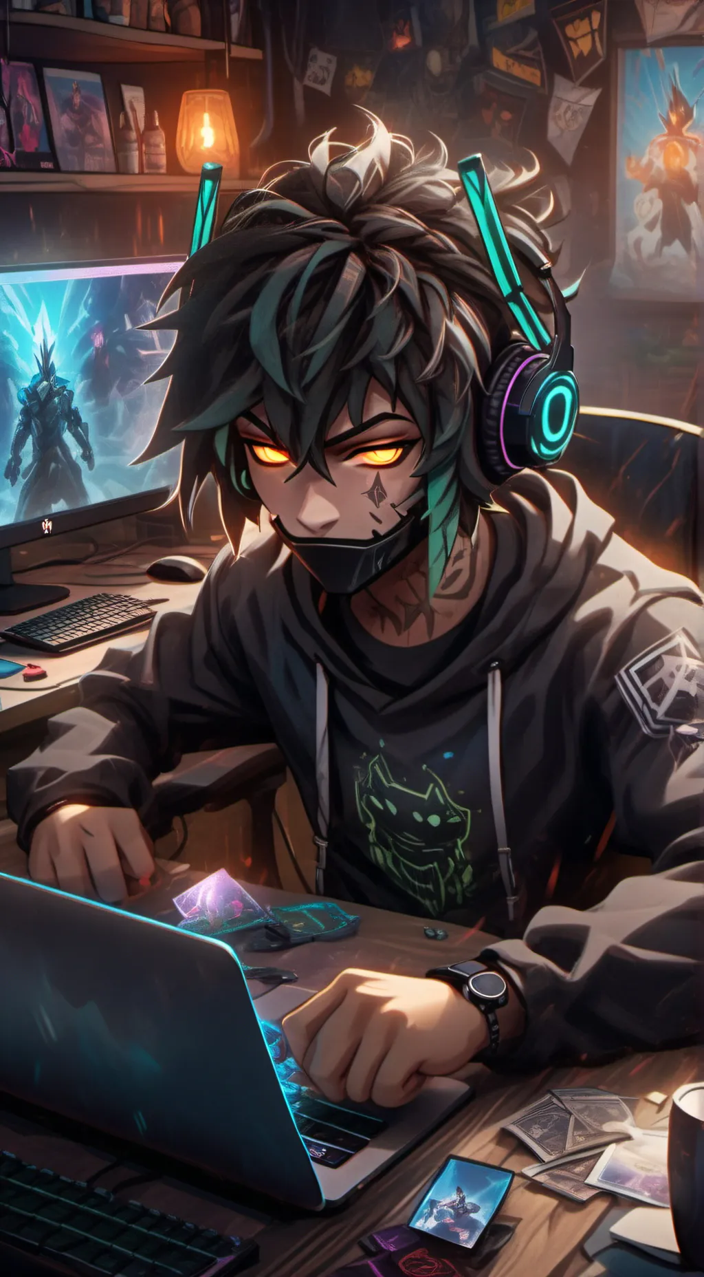 ai character: Oli the Legendary  background