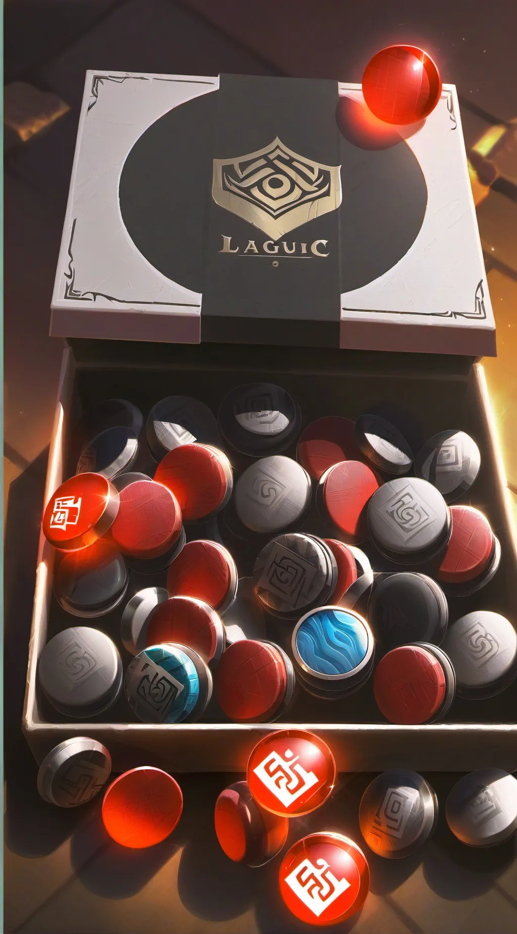 ai character: caja de 100 botone background