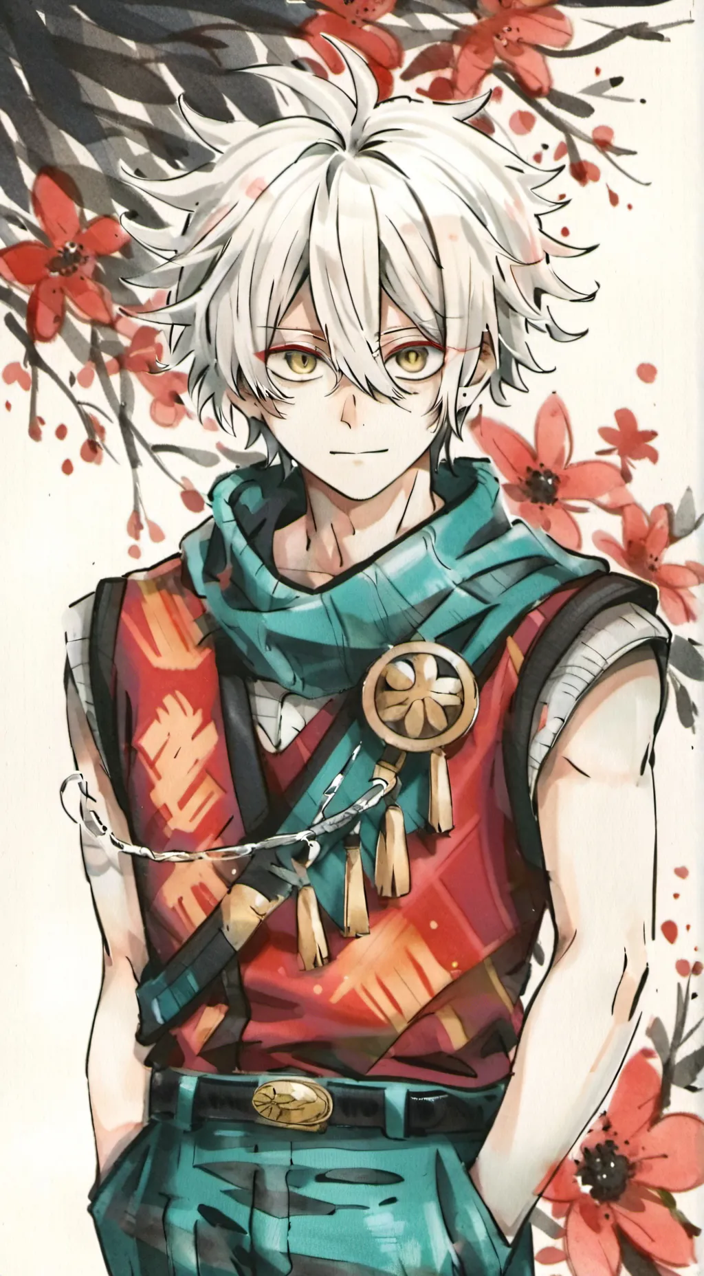 ai character: bakugo wolf hybrid background
