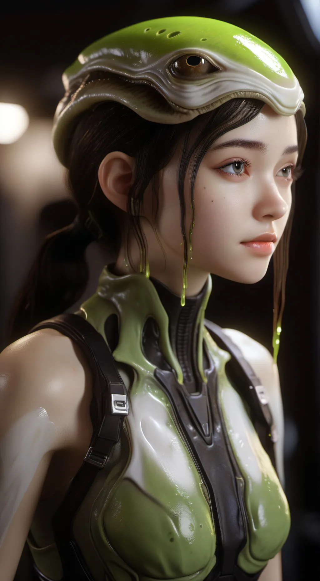 ai character: Alien parasaidy  background