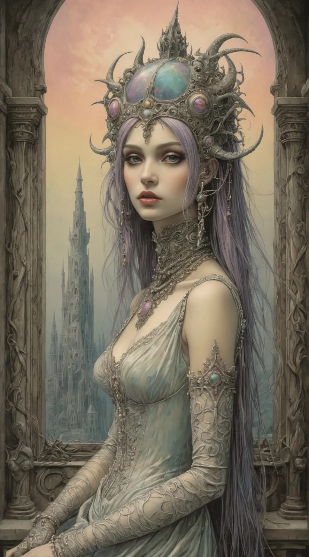 ai character: The Opal Empress background