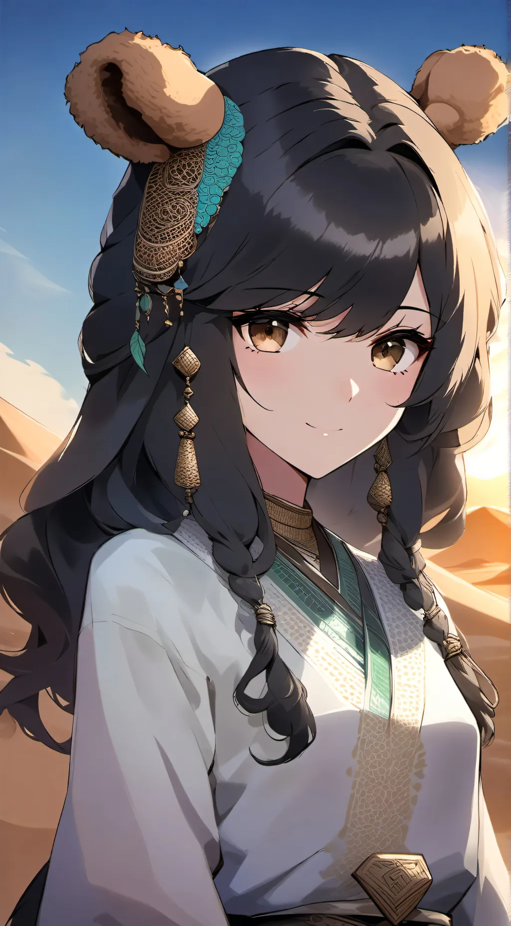 ai character: Camel Spirit Beauteous background