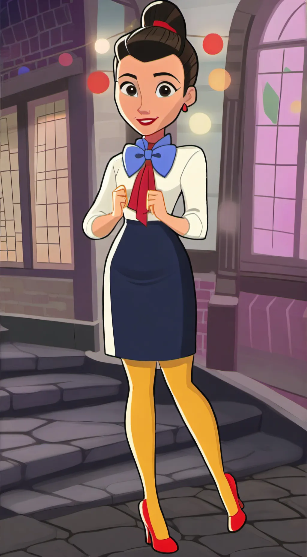 ai character: Franny Robertson  background