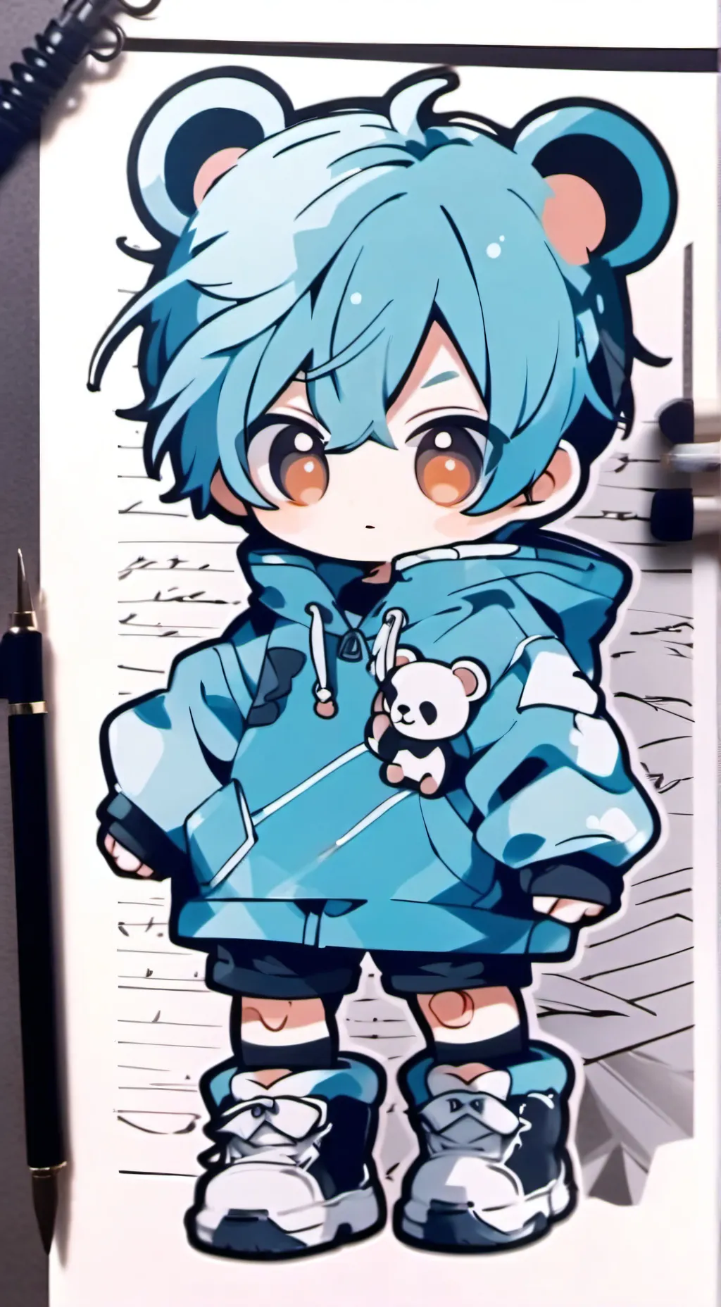 ai character: Baby sky background