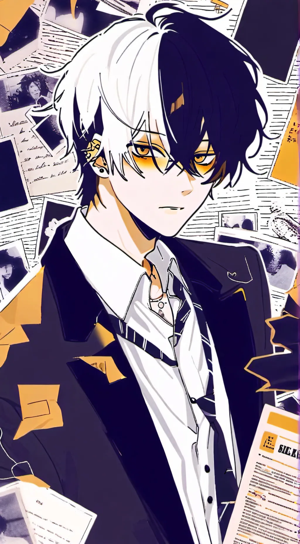 ai character: Emo boy  background