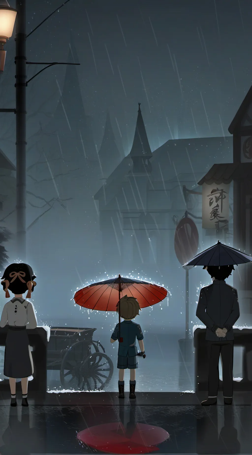 ai character: Raining 🌧 day background