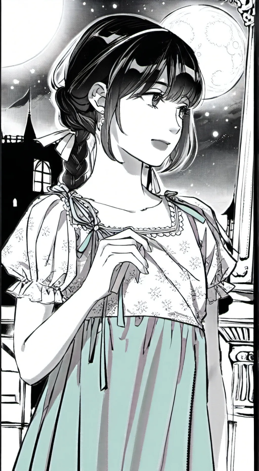 ai character:  cherry blossom  background