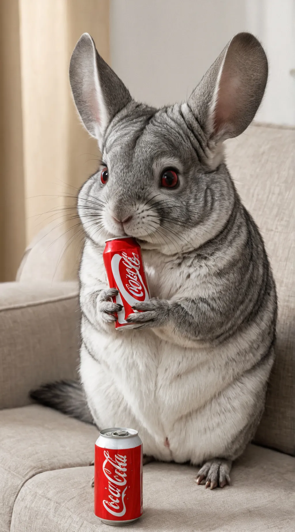 ai character: naughty Chinchilla background