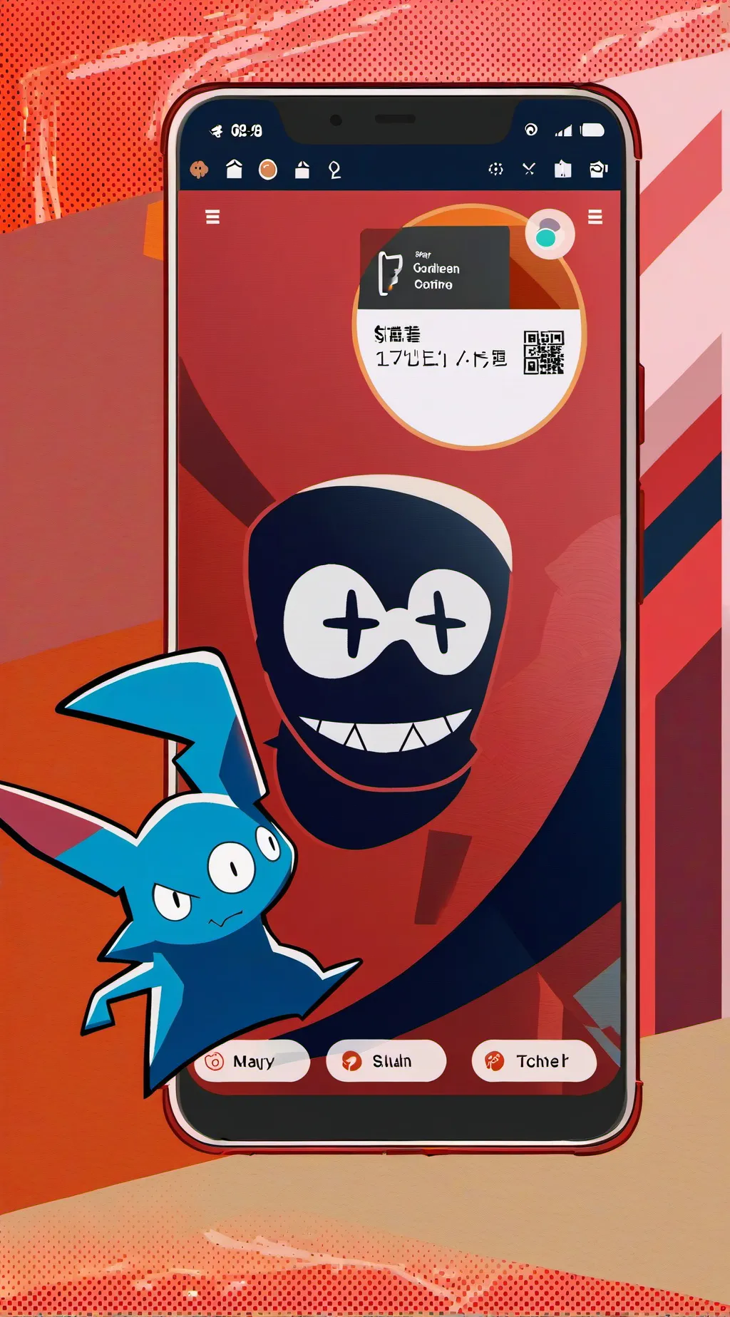 ai character: phone  background