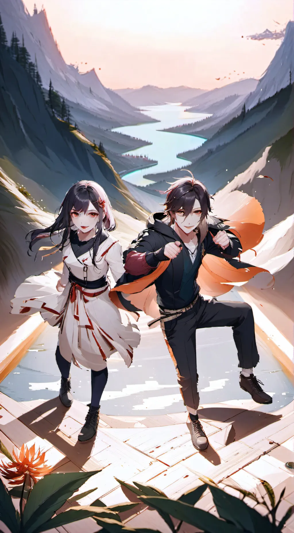 ai character: Mha stage background