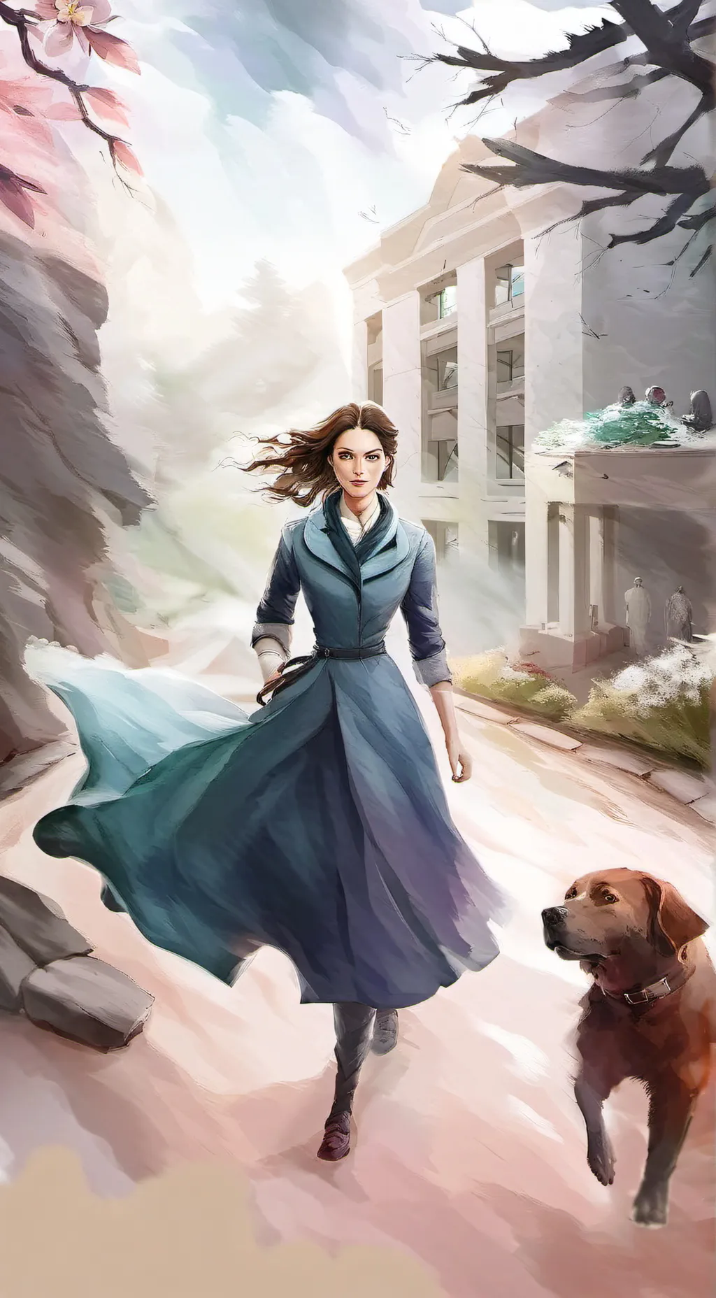ai character: Run like a girl background