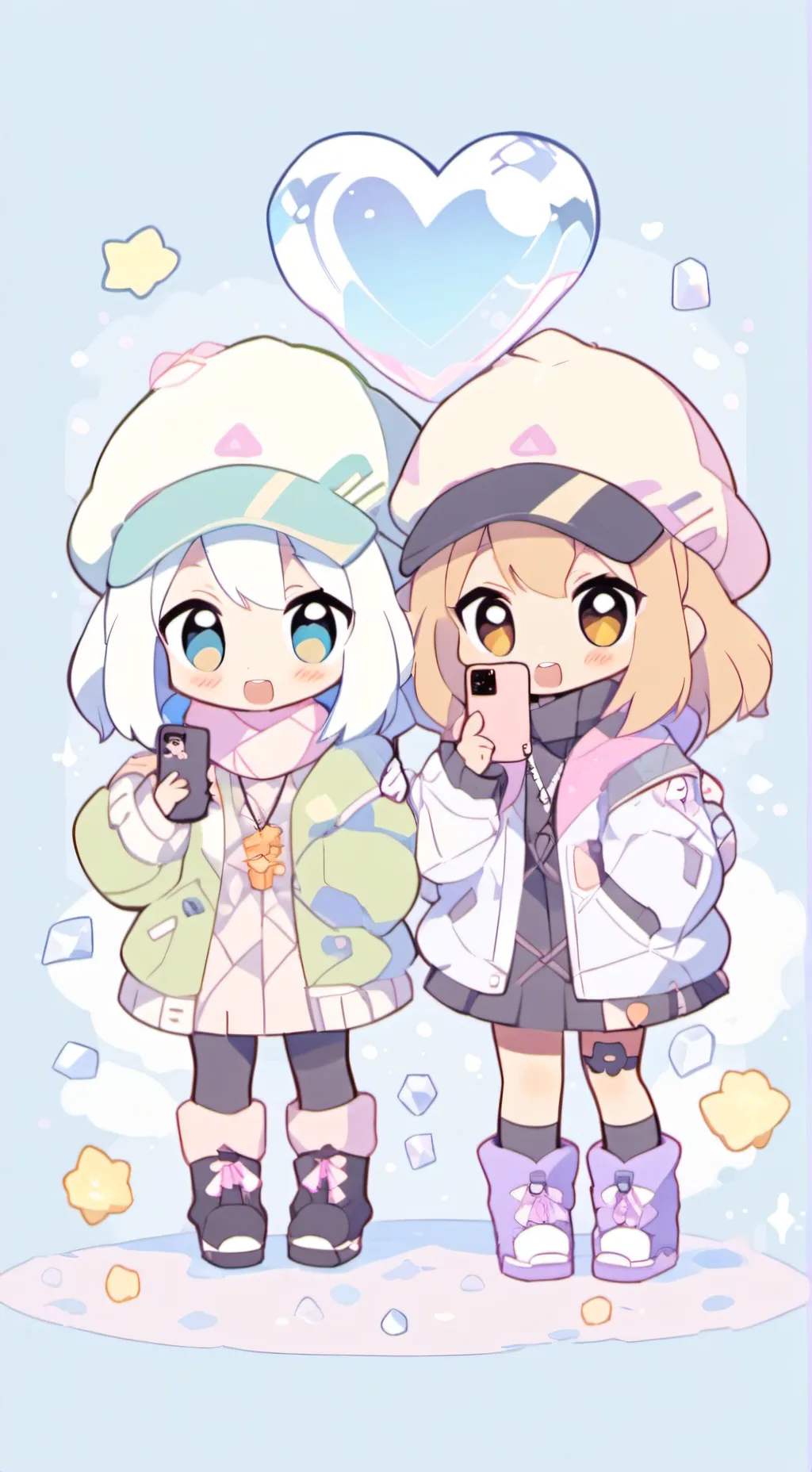 ai character: Crystal and dash  background