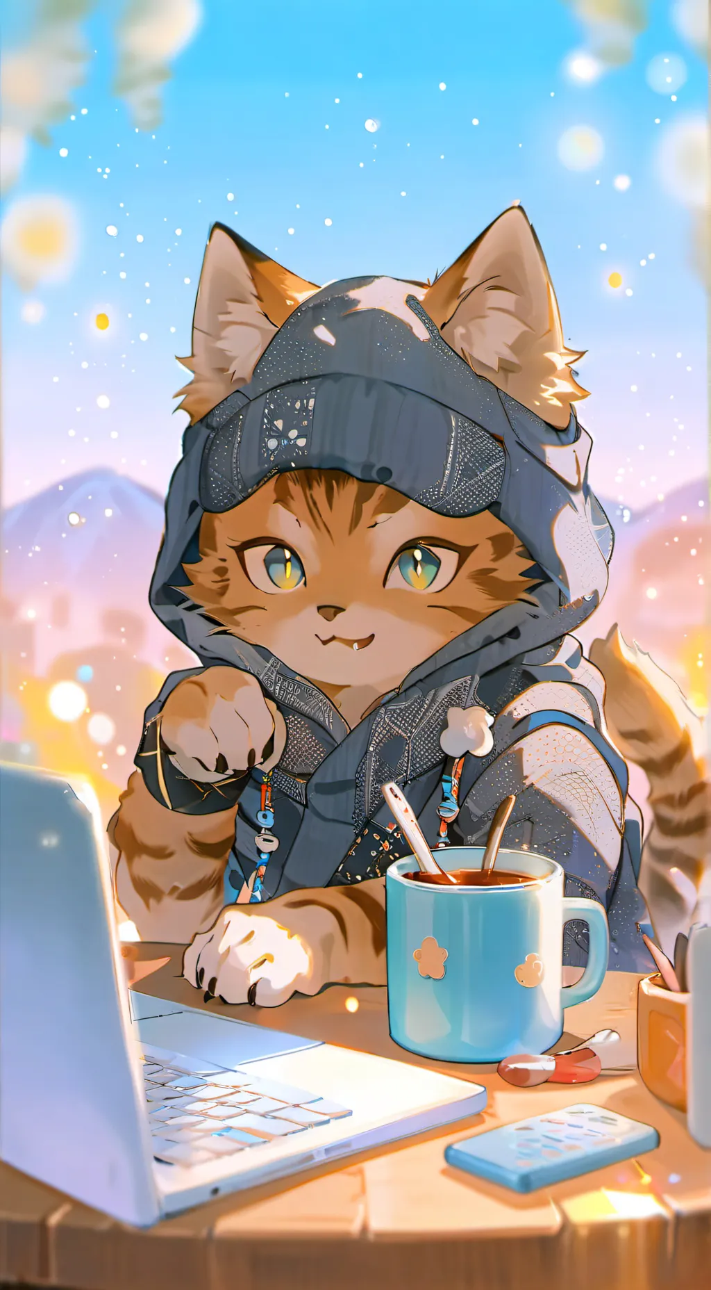 ai character: Smiley background