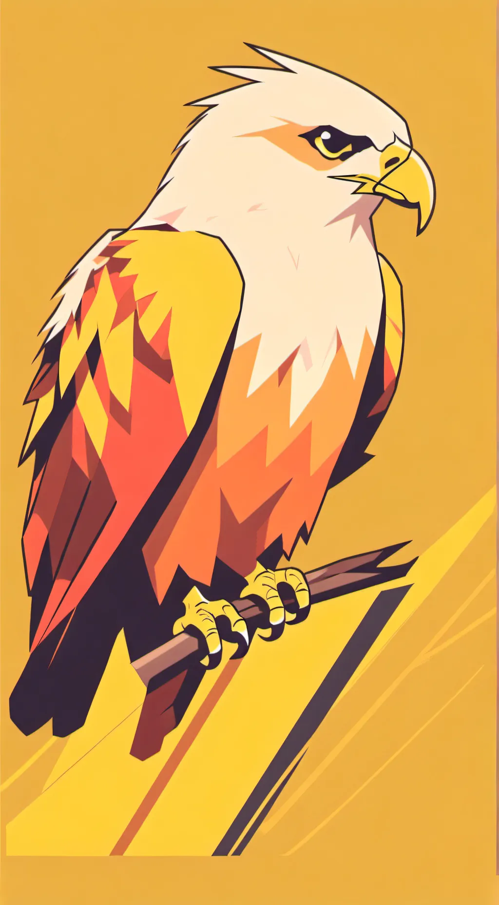 ai character: Hawks comes over  background