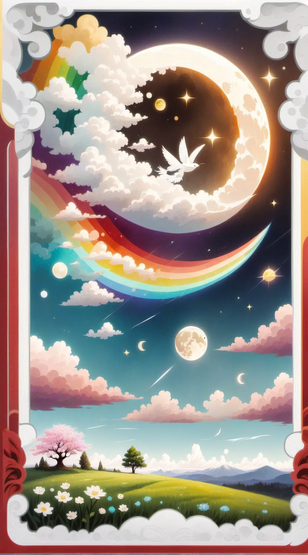ai character: Moonflower background