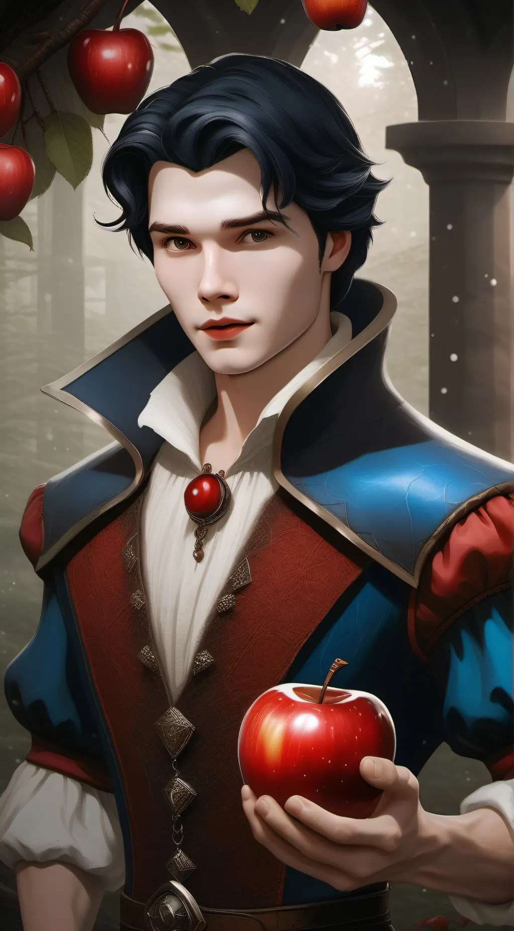ai character: Snow White  background
