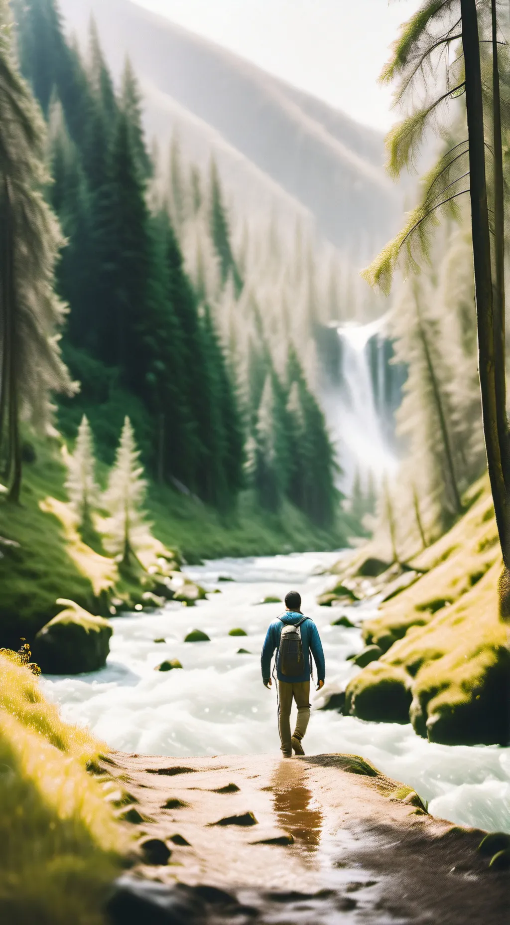 ai character: hiking  background