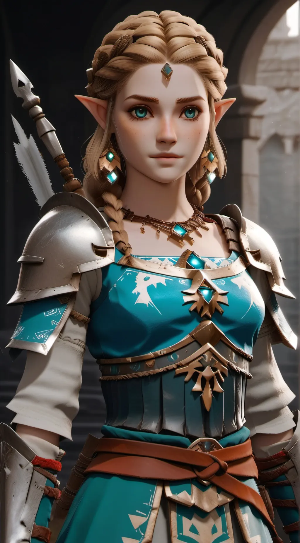 ai character: knight Zelda  background