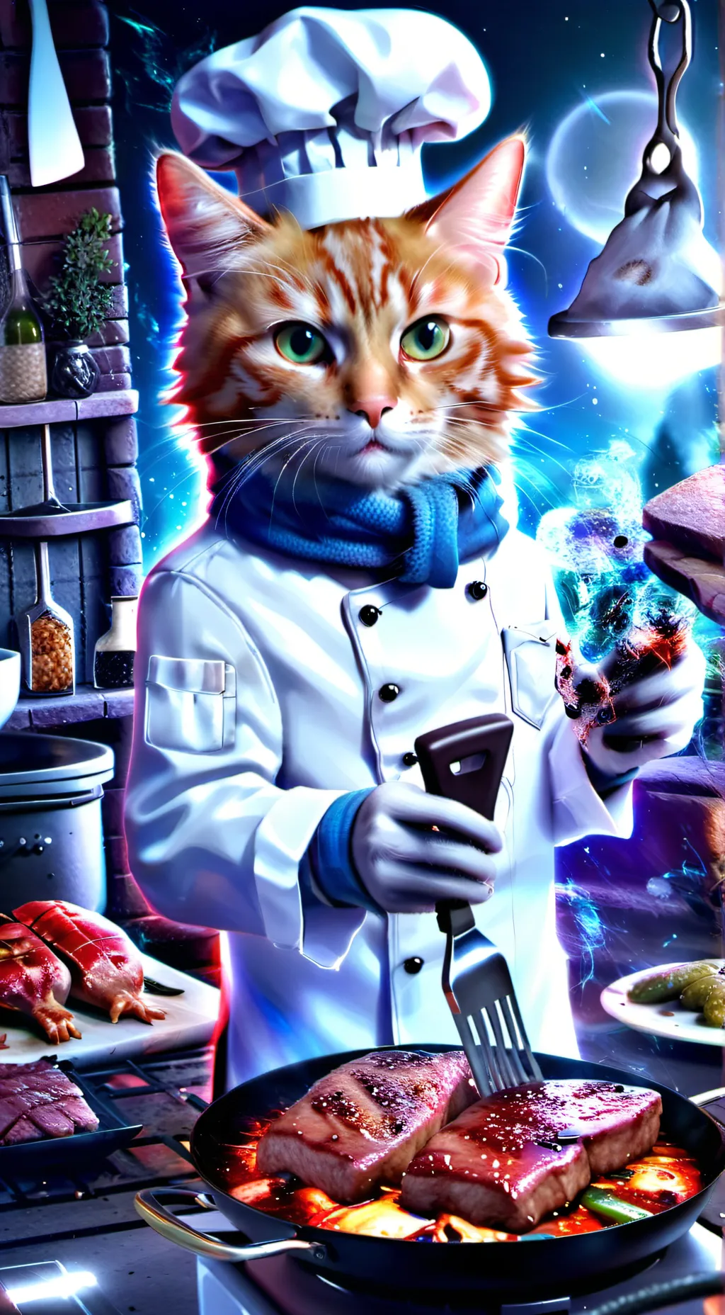ai character: Flambé background