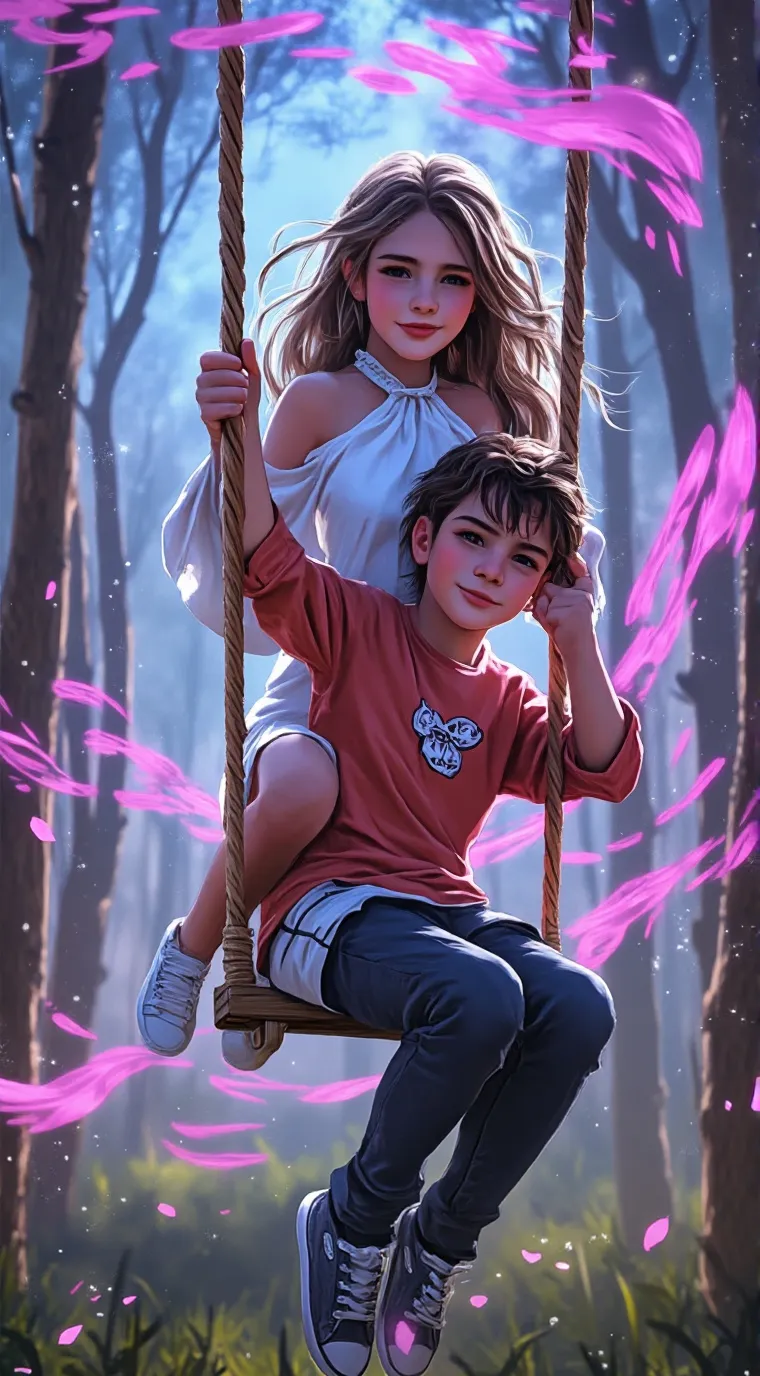 ai character: Daisy and Grizzly  background