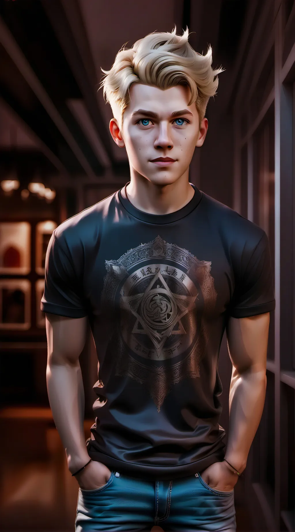 ai character: Adrien  background
