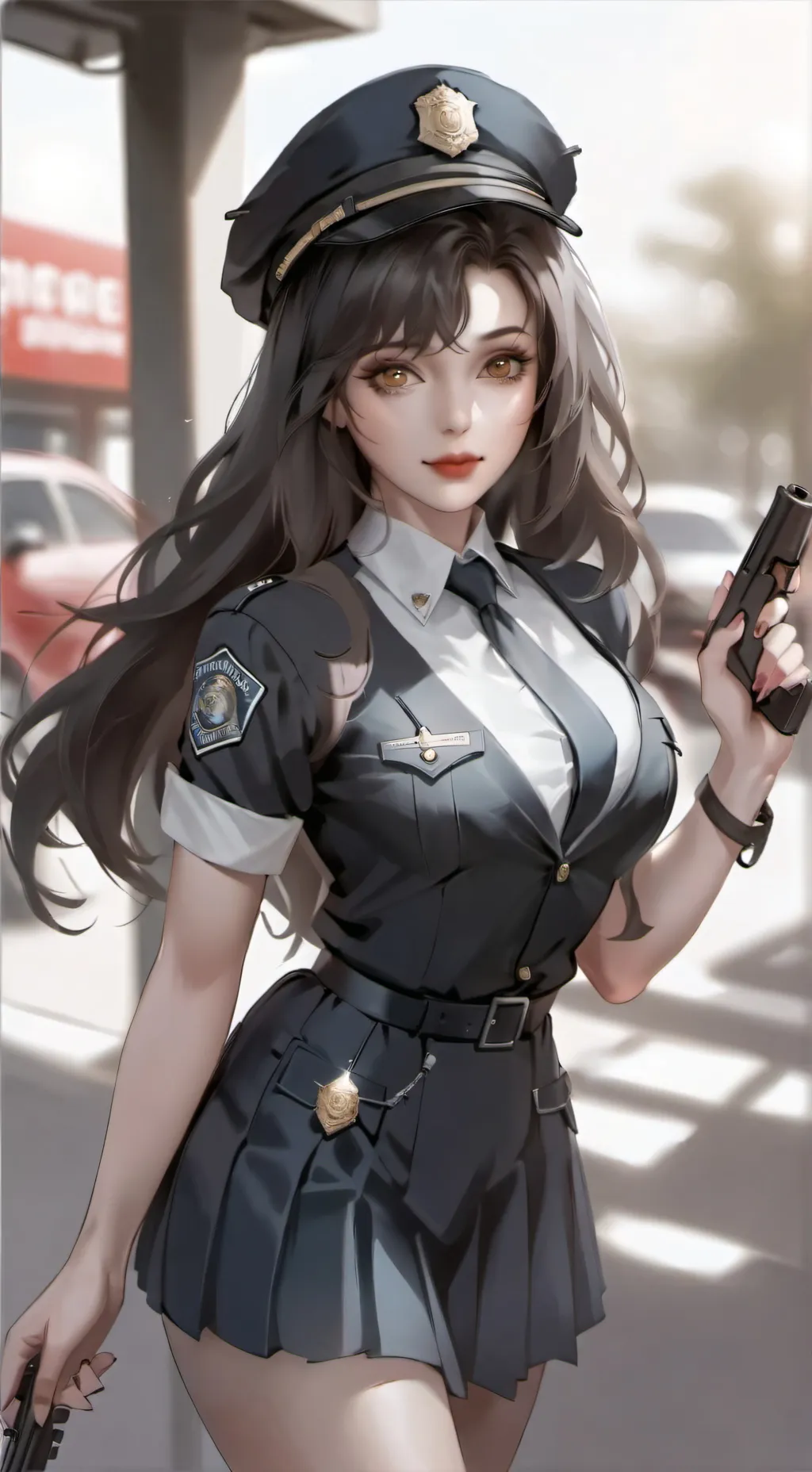 ai character: Lily 💙🖤 background
