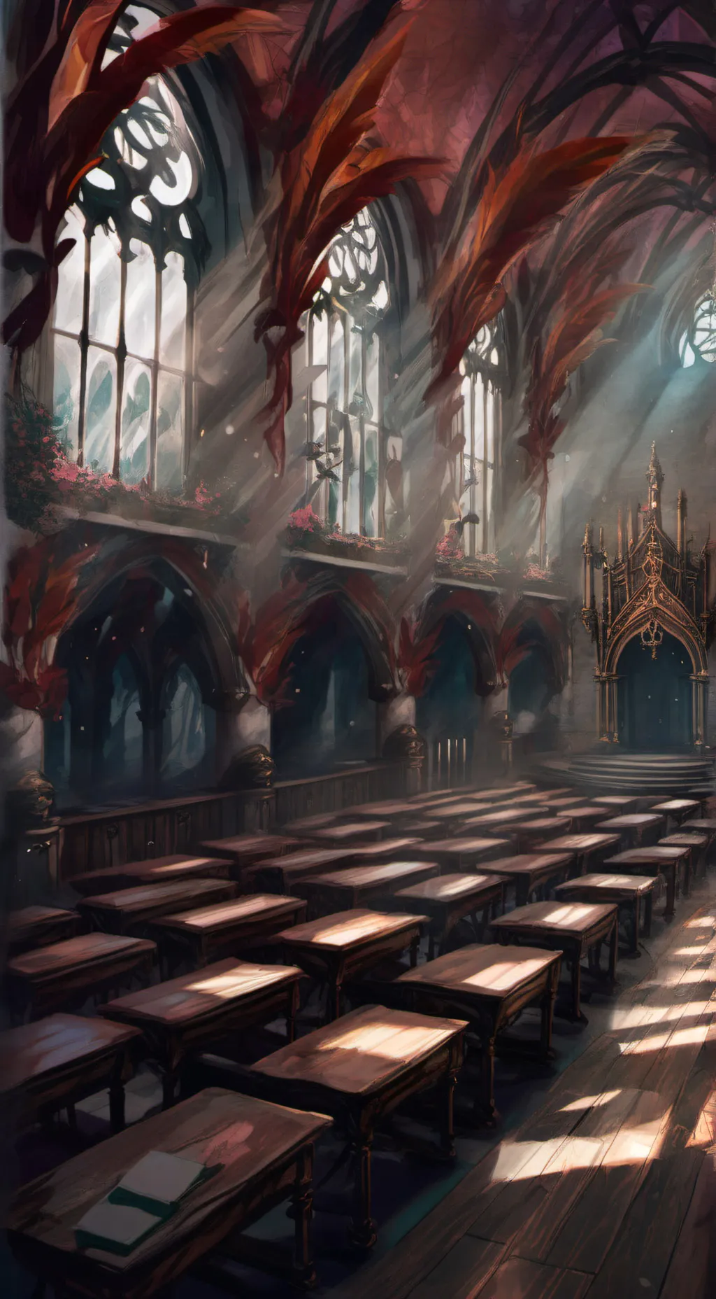 ai character: Escuela background