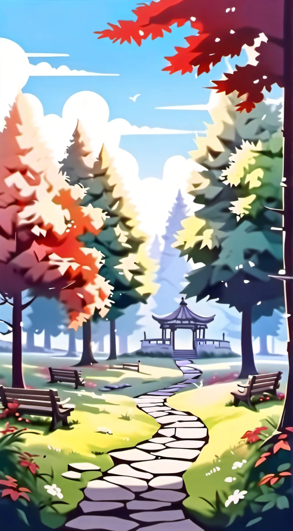 ai character: Park time! background