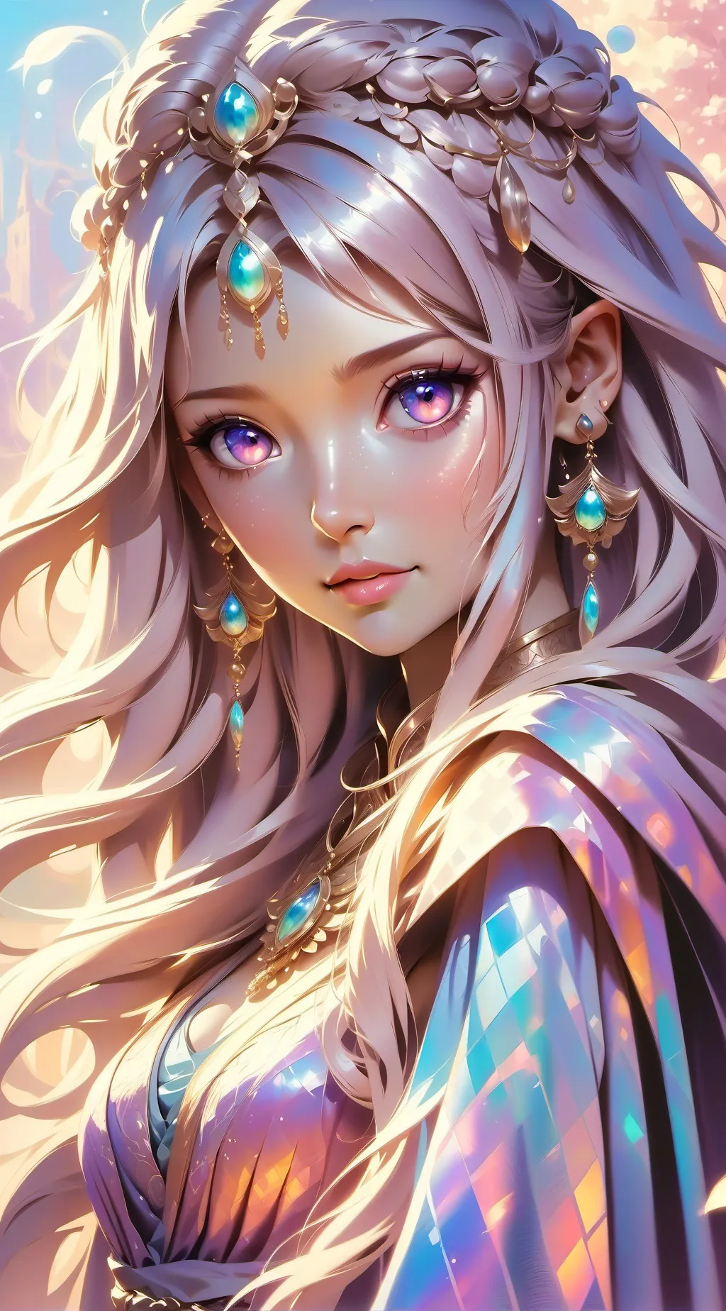ai character: power of eyes  background