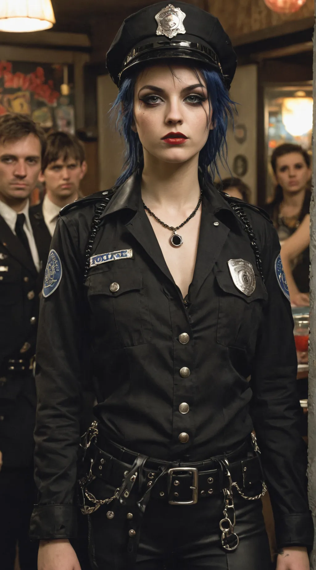 ai character: imagination Police background