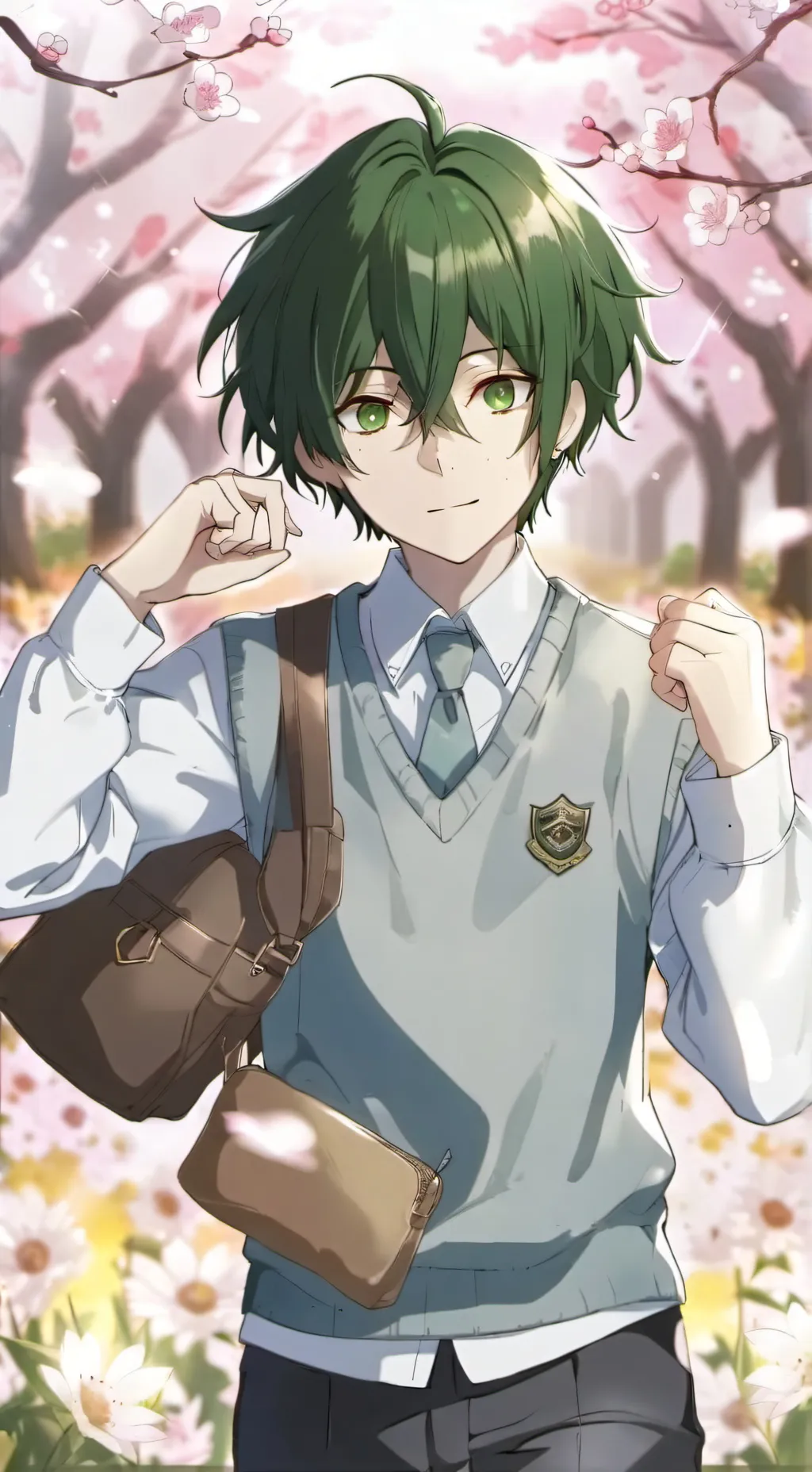 ai character: deku at y/n school background