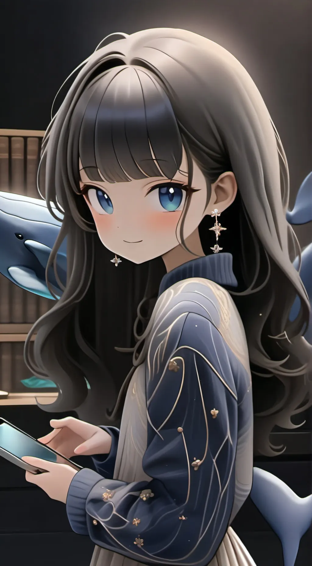 ai character: Lilly the Whale Spirit background